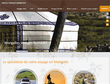 Tablet Screenshot of absolu-voyages-mongolie.com